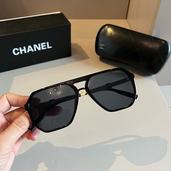 Chanel Bijou Sunglasses size 55□18 Color Black W - Picture 1 of 6